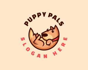 Cute Dog Puppy logo design