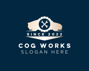 Cog Vehicle Wrench logo design