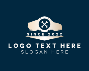 Worker - Cog Vehicle Wrench logo design