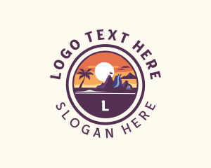 Vacation - Tourist Travel Island logo design