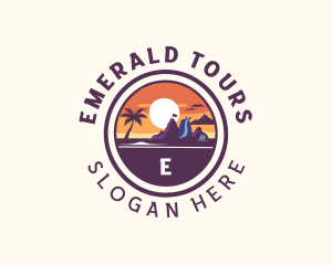 Tourist Travel Island logo design