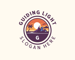 Tourist Travel Island logo design