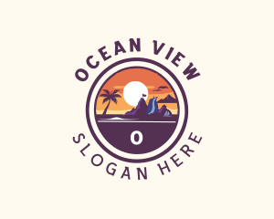 Tourist Travel Island logo design