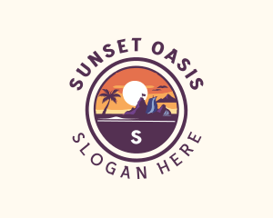 Tourist Travel Island logo design