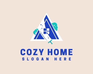 Home Window Cleaning Service logo design