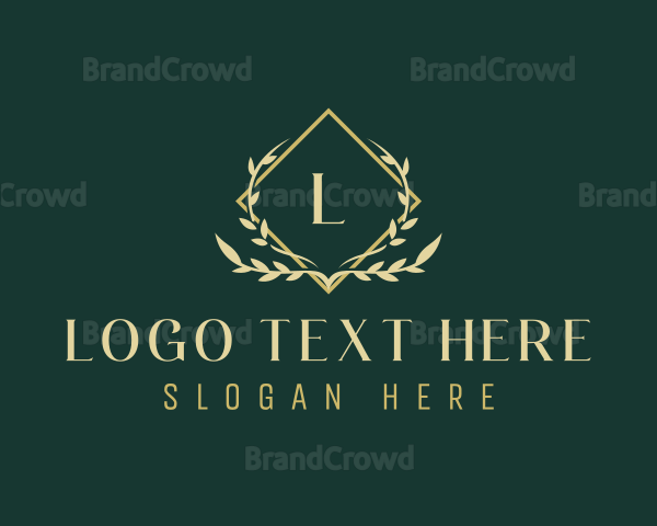 Elegant Ornamental Leaf Logo