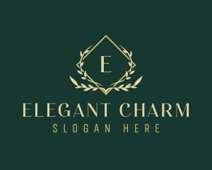  Elegant Ornamental Leaf logo design