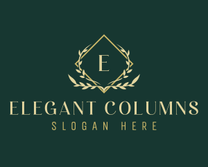  Elegant Ornamental Leaf logo design