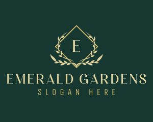  Elegant Ornamental Leaf logo design