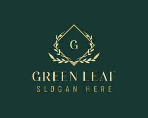  Elegant Ornamental Leaf logo design