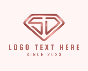 Gemstone - Crystal Letter SD Monogram logo design
