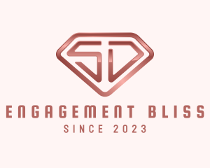 Engagement - Crystal Letter SD Monogram logo design