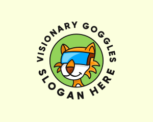 Goggles - Cat Virtual Reality Goggles logo design