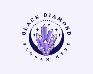 Mystical Crystal Moon logo design