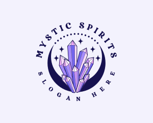 Mystical Crystal Moon logo design