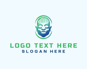 Ai - Human Head Technology logo design