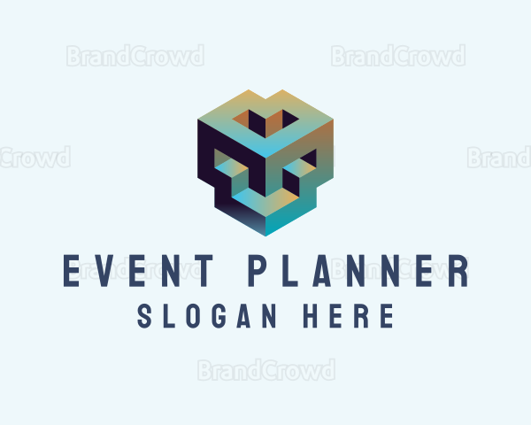 Geometric 3D Block Logo