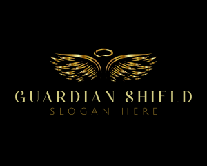 Guardian - Angelic Flying Wings logo design