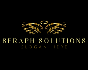 Seraph - Angelic Flying Wings logo design