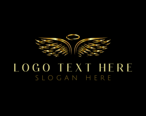 Heaven - Angelic Flying Wings logo design