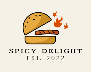 Spicy - Spicy Beef Burger logo design