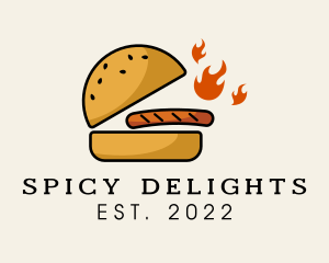 Spicy Beef Burger  logo design