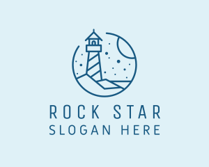 Rock - Blue Rock Lighthouse logo design
