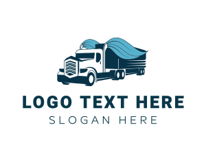 Dump Truck - Forwarding Truck Logistics logo design