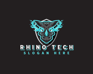 Rhino - Rhino Fire Eyes logo design