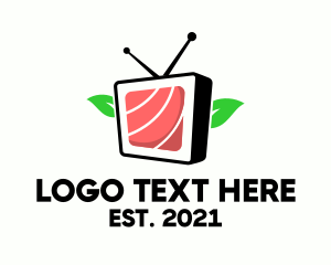 Salmon - Sushi Food Television logo design