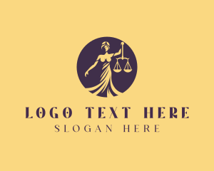 Court - Attorney Woman Justice logo design