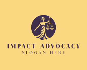 Attorney Woman Justice logo design