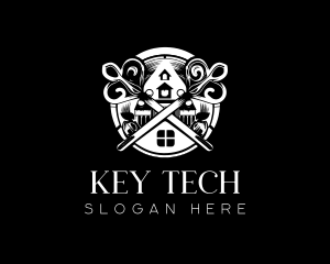 Antique Key Realtor logo design