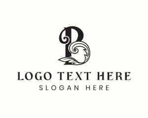 Legal - Medieval Vine Letter B logo design