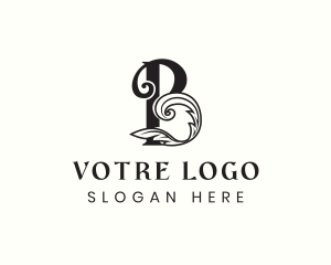 Strategist - Medieval Vine Letter B logo design