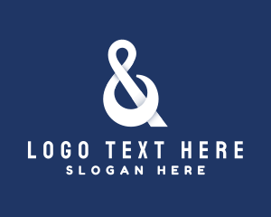 Typography - Stylish Modern Ampersand logo design