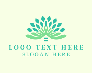 House - Leaf Sustainable Housing logo design