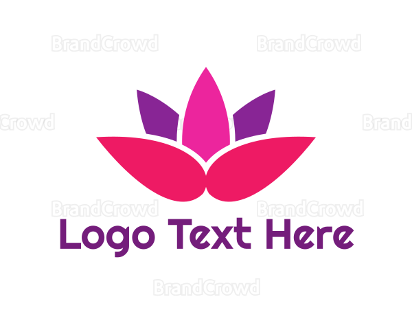 Abstract Lotus Flower Logo