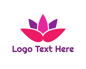Petals - Abstract Lotus Flower logo design