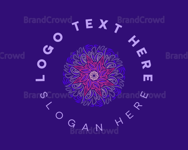 Purple Mandala Star Logo