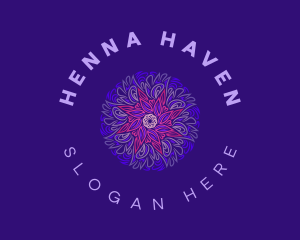 Henna - Purple Mandala Star logo design