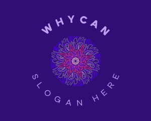 Meditation - Purple Mandala Star logo design