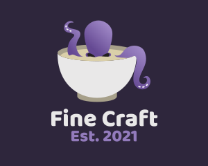 Purple Octopus Soup logo design