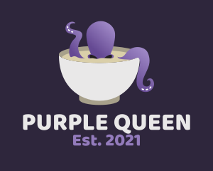 Purple Octopus Soup logo design