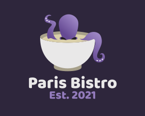 Purple Octopus Soup logo design