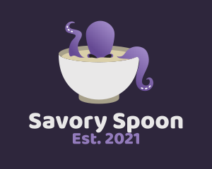 Soup - Purple Octopus Soup logo design