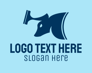Horn - Bull Squeegee Cleaner logo design
