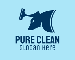 Bull Squeegee Cleaner  logo design