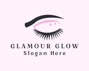 Eyeshadow - Stars Eyeshadow Eyelashes logo design