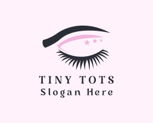 Microblading - Stars Eyeshadow Eyelashes logo design